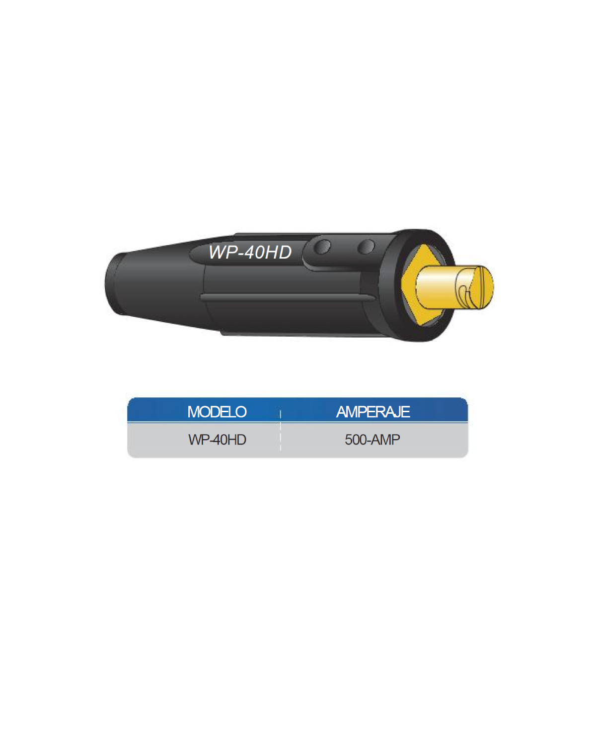 CONECTOR MACHO WP-40HD